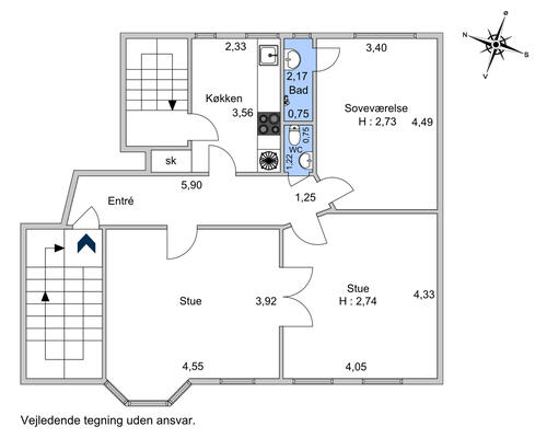 3 værelses lejlighed i Aalborg