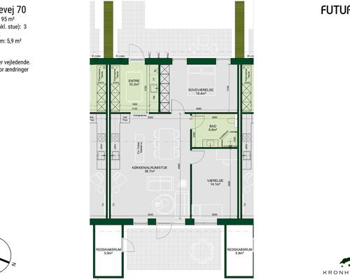 3 værelses hus i Haderslev