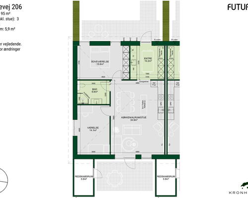 3 værelses hus i Haderslev