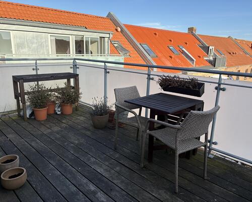 Lys og charmerende 2-værelses med stor solrig terrasse