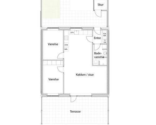 Flot rækkehus  med egen have