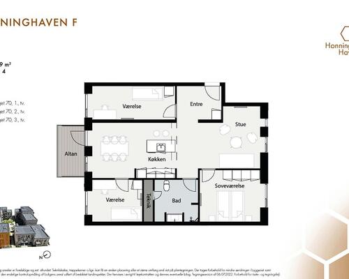 Skøn 4 værelses lejlighed i Tilst