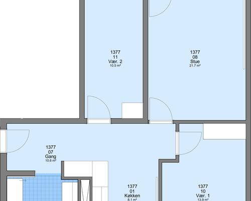 3 værelses lejlighed i Frederikshavn