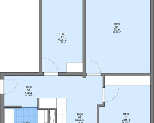 3 værelses lejlighed i Frederikshavn
