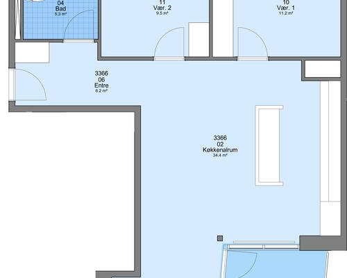 3 værelses lejlighed i Sæby