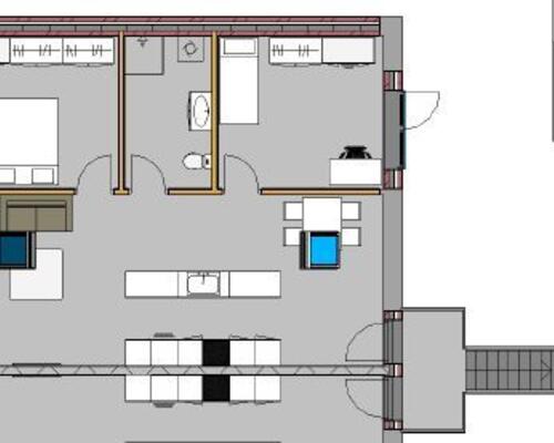 Hyggelig lejlighed på 1. sal med hems og god udsigt - husdyr tilladt