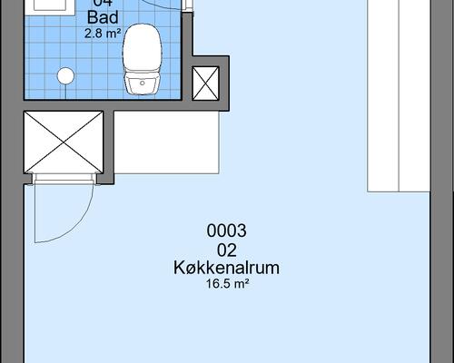 1 værelses lejlighed i Viborg