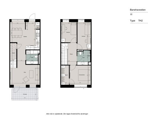 Flot 4-værelses rækkehus med lyst materialevalg, ekstra opbevarings plads og dejlig sydvendt terrasse og have - Ingen bindingsperiode!
