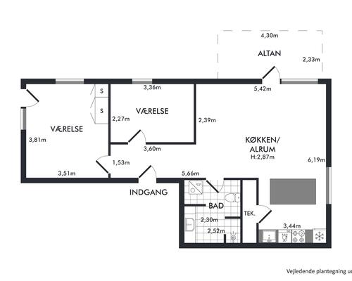 3 værelses lejlighed i Horsens