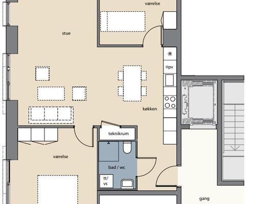 3 værelses lejlighed i Aalborg