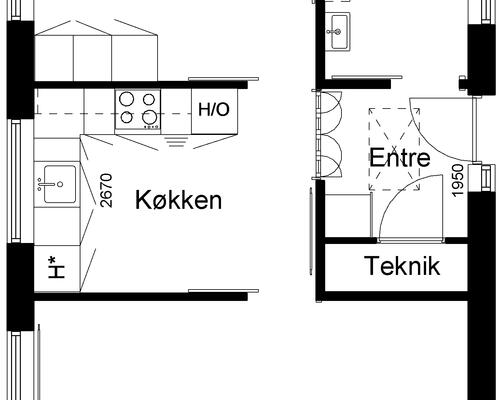2 værelses hus i Hemmet