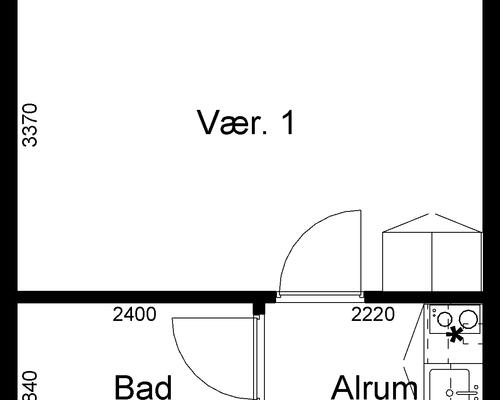 1 værelses lejlighed i Skjern