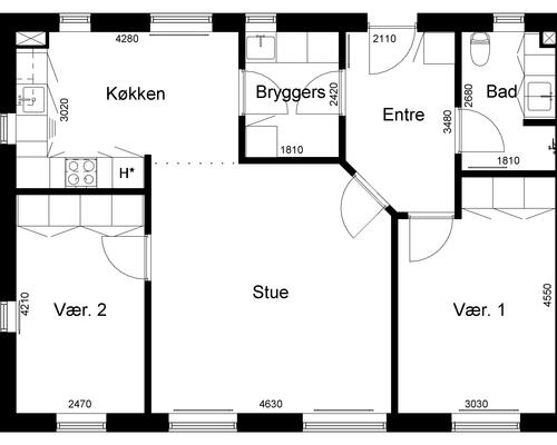 3 værelses lejlighed i Thorsø