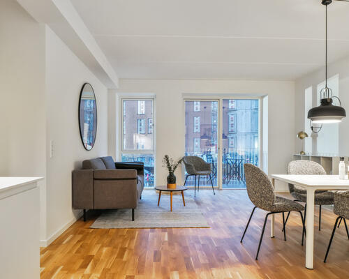 Nyopført 3-værelses lejlighed i Brokvarteret