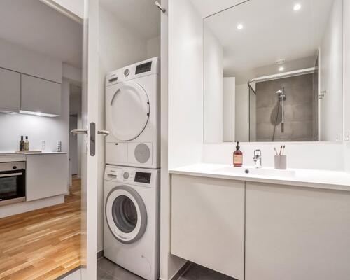 Nyopført 3-værelses lejlighed i Brokvarteret