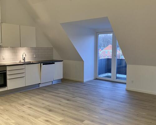 Flot lejlighed med hems og altan samt elevator i ejendommen