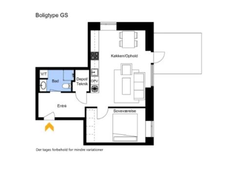 Nyopført lejlighed i Hortensiahaven