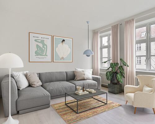 Moderne lejlighed i rolige omgivelser