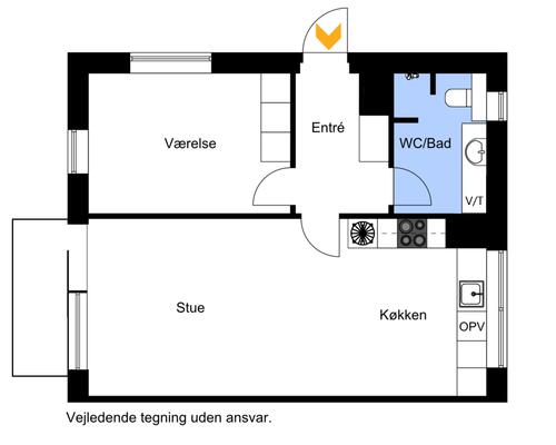 Lækker 2-vær. lejlighed på 1. sal med egen privat altan i nyopført ejendom i Hasselager.