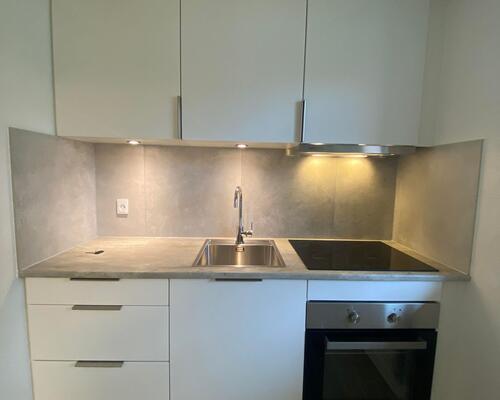 Nyrenoveret 2-værelses lejlighed i stueetage med central beliggenhed.