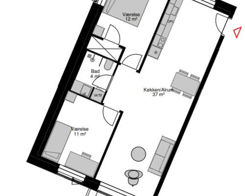 3 værelses lejlighed i Aalborg