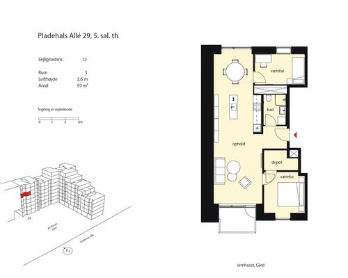 3 værelses lejlighed i København SV