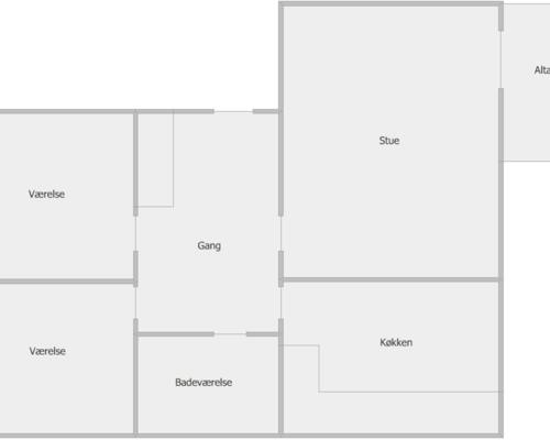 3-værelses lejlighed med altan