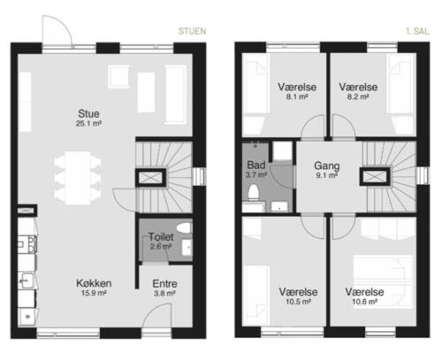 Stort 5-værelses rækkehus i Brabrand