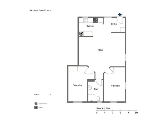 Delevenlig og attraktiv 3 værelses i Odense C! - KUN 1 MÅNEDS DEPOSITUM