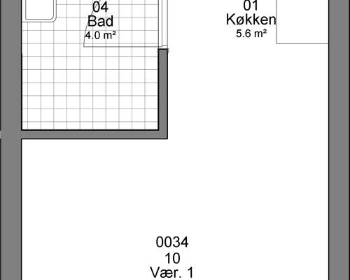1 værelses lejlighed i Haderslev