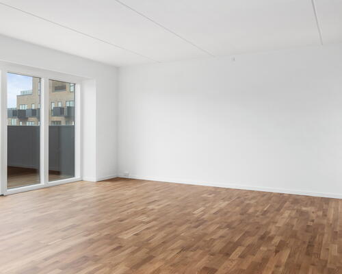 flot 2-værelses lejlighed med egen terrasse i et moderne byggeri