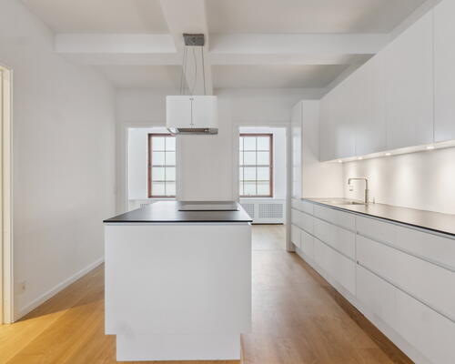 Moderniseret lejebolig med 2 badeværelser, altan og elevator - nabo til Amalienborg