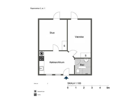 2 værelses lejlighed omgivet af skøn naturKUN 1 MÅNEDS DEPOSITUM