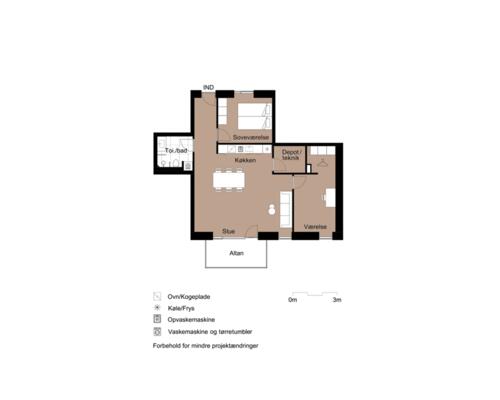 Lys og indbydende 3-værelses lejlighed med husdyr tilladt i naturskønt område