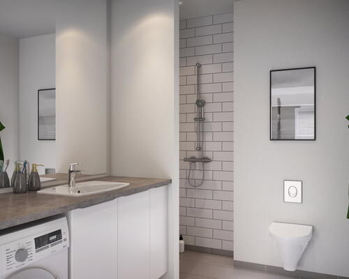 Lys 2-værelses bolig med solrig altan. Depotrum i kælderen, og tæt på indkøb og natur