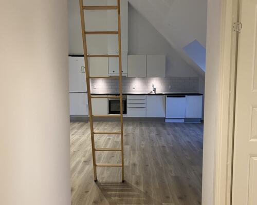 Flot lejlighed med hems og altan samt elevator i ejendommen