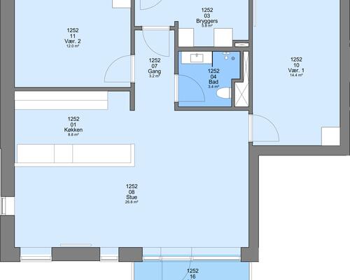 3 værelses hus i Tarm