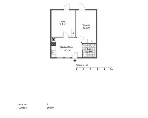 2 værelses lejlighed omgivet af skøn natur