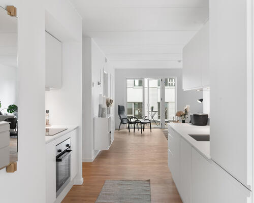 Stor og lys stue lejlighed i Høiriisparken