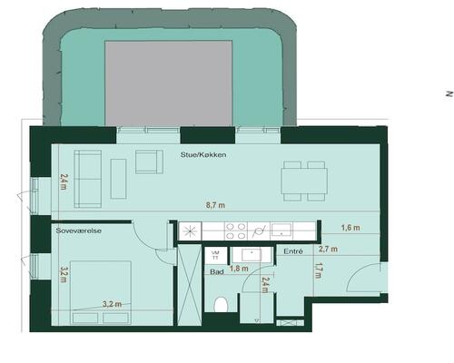 Nyere lys lejlighed i populært område