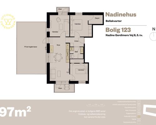 4 værelses lejlighed i København S