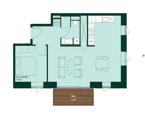 Nyere lys lejlighed i populært område