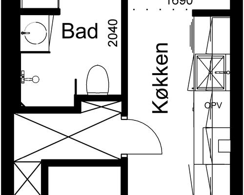 1 værelses lejlighed i Billund