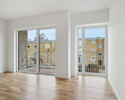 Fløjhusene - Bygning E - Stor og lys 5-værelses lejlighed i høj kvalitet med altan og plads til hele familien