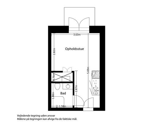 41 m2 værelse i Risskov