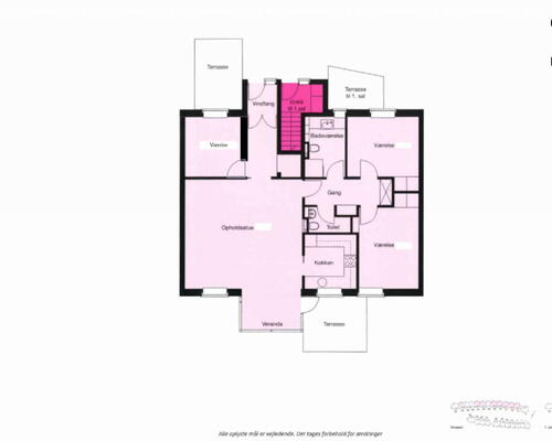 Stor og rummelig 4-vær. stuelejlighed ved Furesø med privat terrasse. Stort depotrum i kælderen og 2 badeværelser!