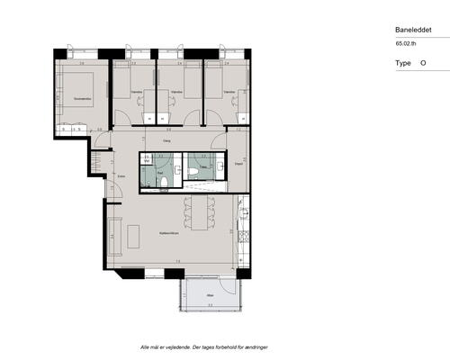 Skøn og veludnyttet 5-værelses lejlighed med lyst køkken-alrum, god planløsning og stor altan ud til gården - Ingen bindingsperiode!