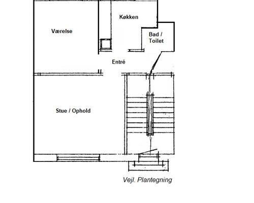 Hyggelig 2 vær. lejlighed i den gamle del af Viborg