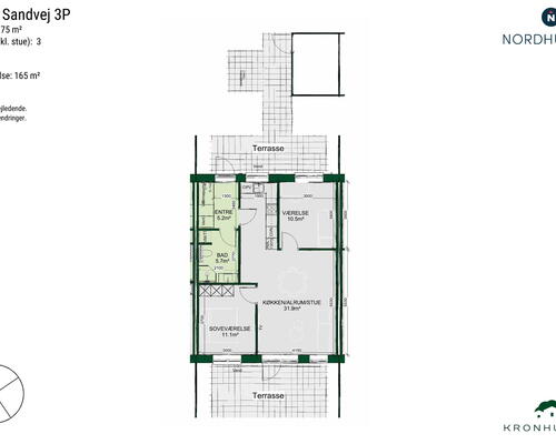 3 værelses hus i Ølsted