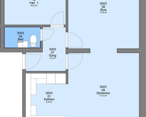 3 værelses lejlighed i Tarm